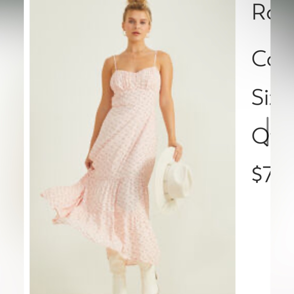 Altar’d state pink floral dress size small, never worn